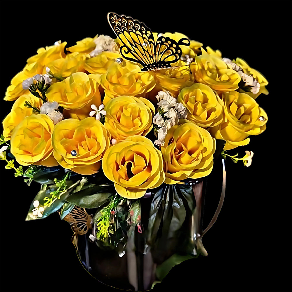 YELLOW ROSES IN GIFT BOX