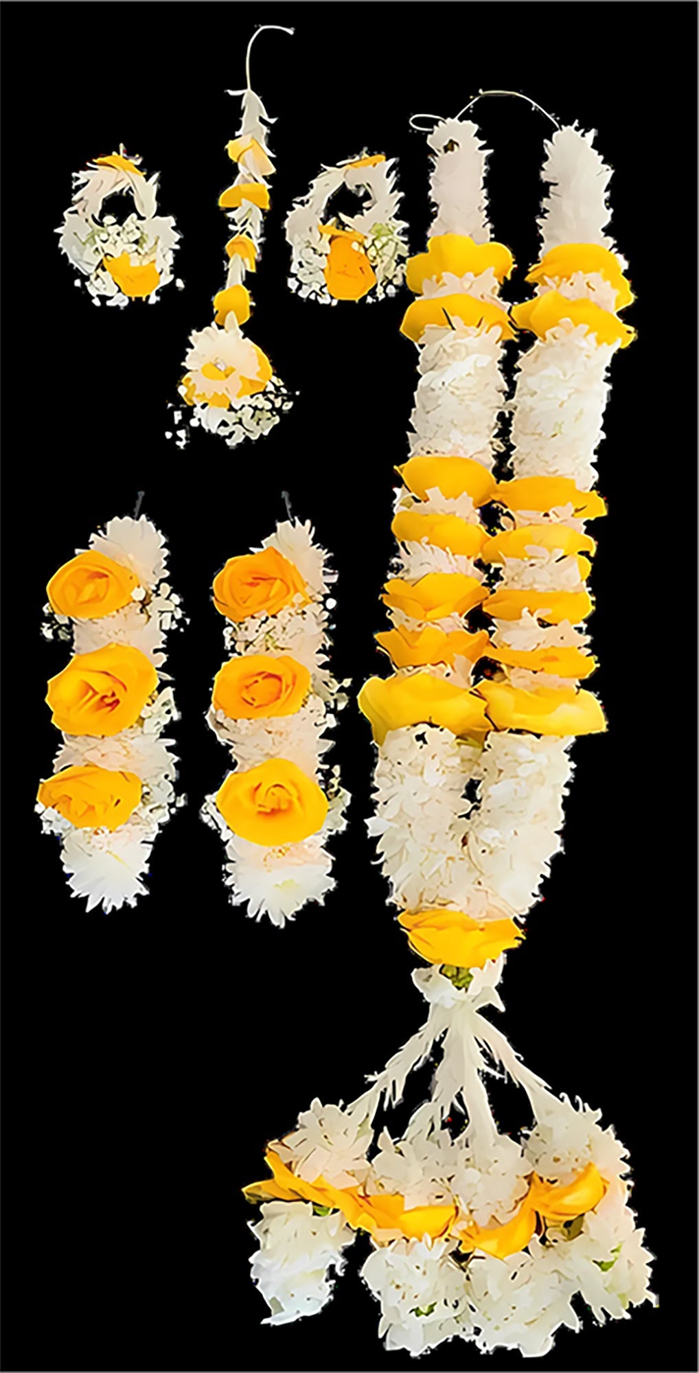 Bridal Mehndhi Mayoun Flower Jewelry Set 9 – Premium Floral Decoration for Car & Gifts | Flora Gadget