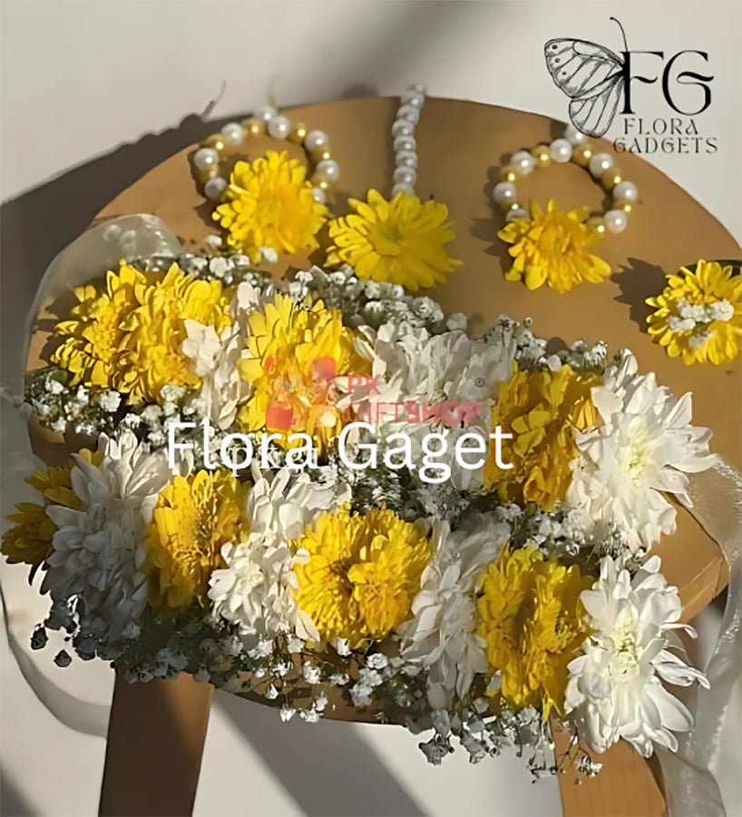 IMPORTED FRESH FLOWERS JEWELRY SET – Premium Floral Decoration for Car & Gifts | Flora Gadget