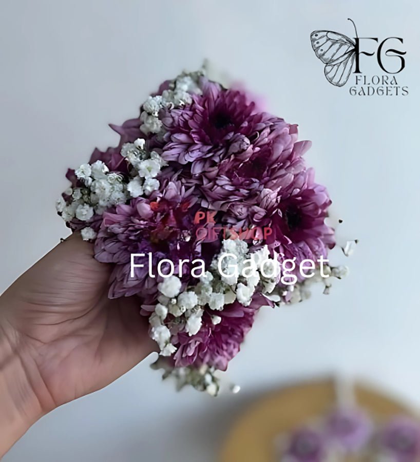 PINK FRESH IMPORTED FLOWERS GAJRA SET – Premium Floral Decoration for Car & Gifts | Flora Gadget