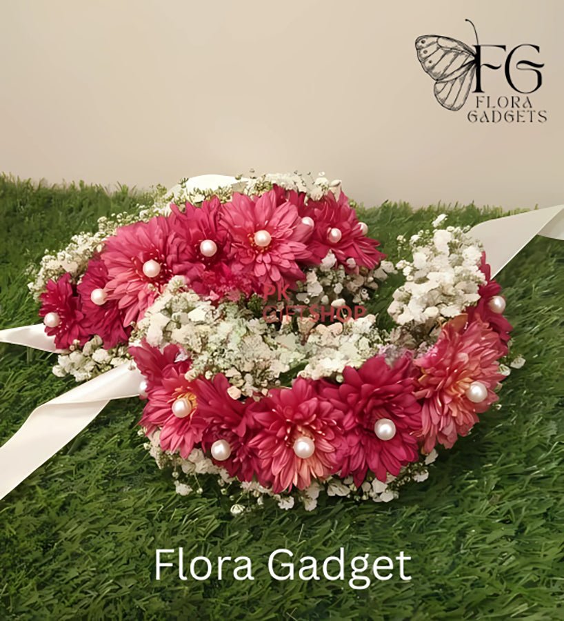 PRETTY PEARLY GAJRA SET – Premium Floral Decoration for Car & Gifts | Flora Gadget