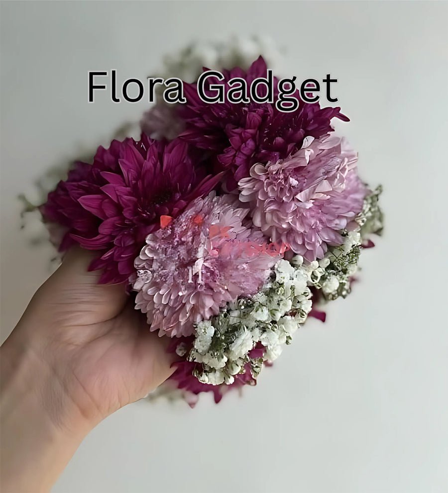 SHADES OF PINK IMPORTED FLOWERS GAJRA SET – Premium Floral Decoration for Car & Gifts | Flora Gadget